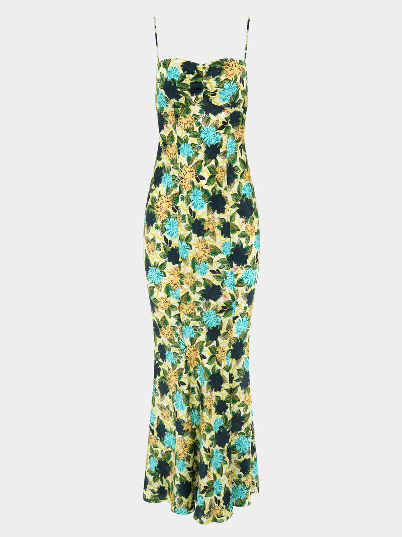 Renee Long Dress in Lantana Aquatic