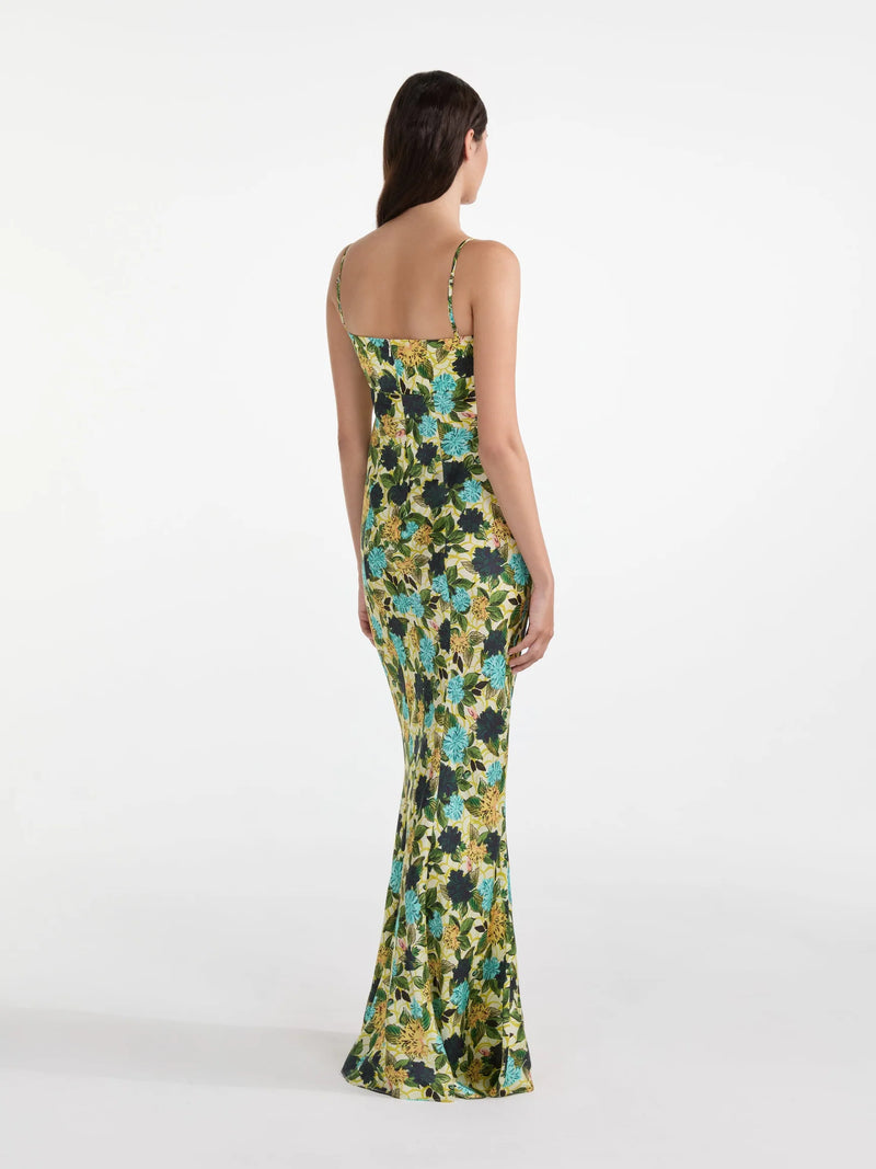 Renee Long Dress in Lantana Aquatic