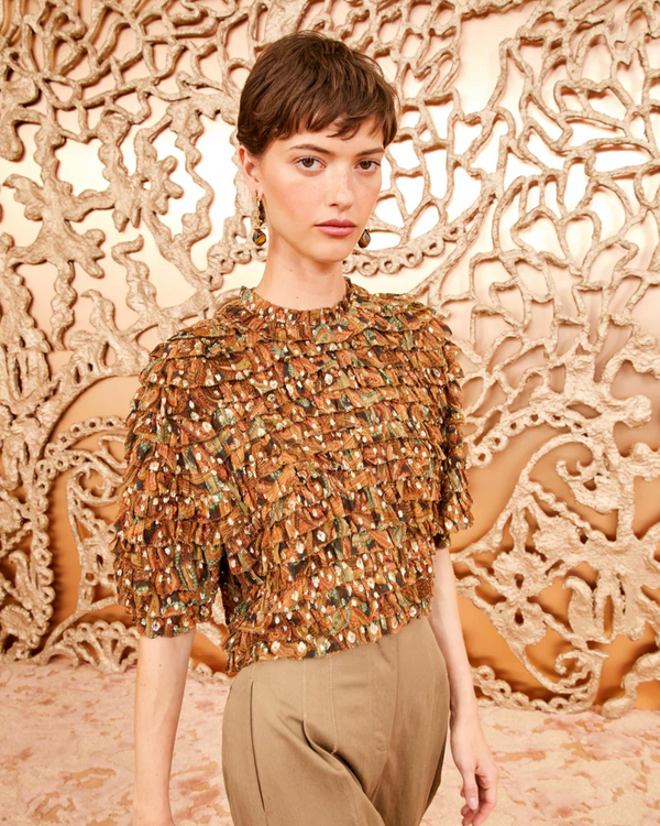 Carmella Blouse in Tiger's Eye