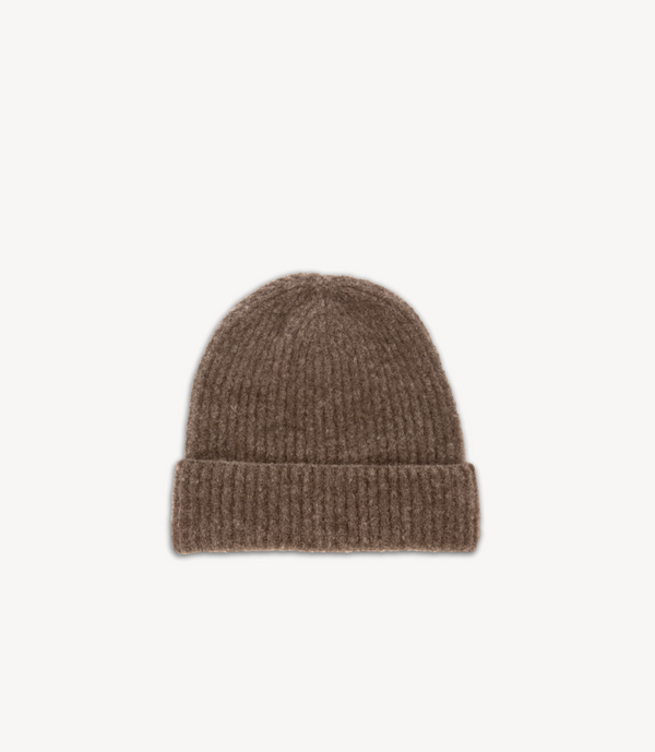 Piper Beanie in Heather Brown