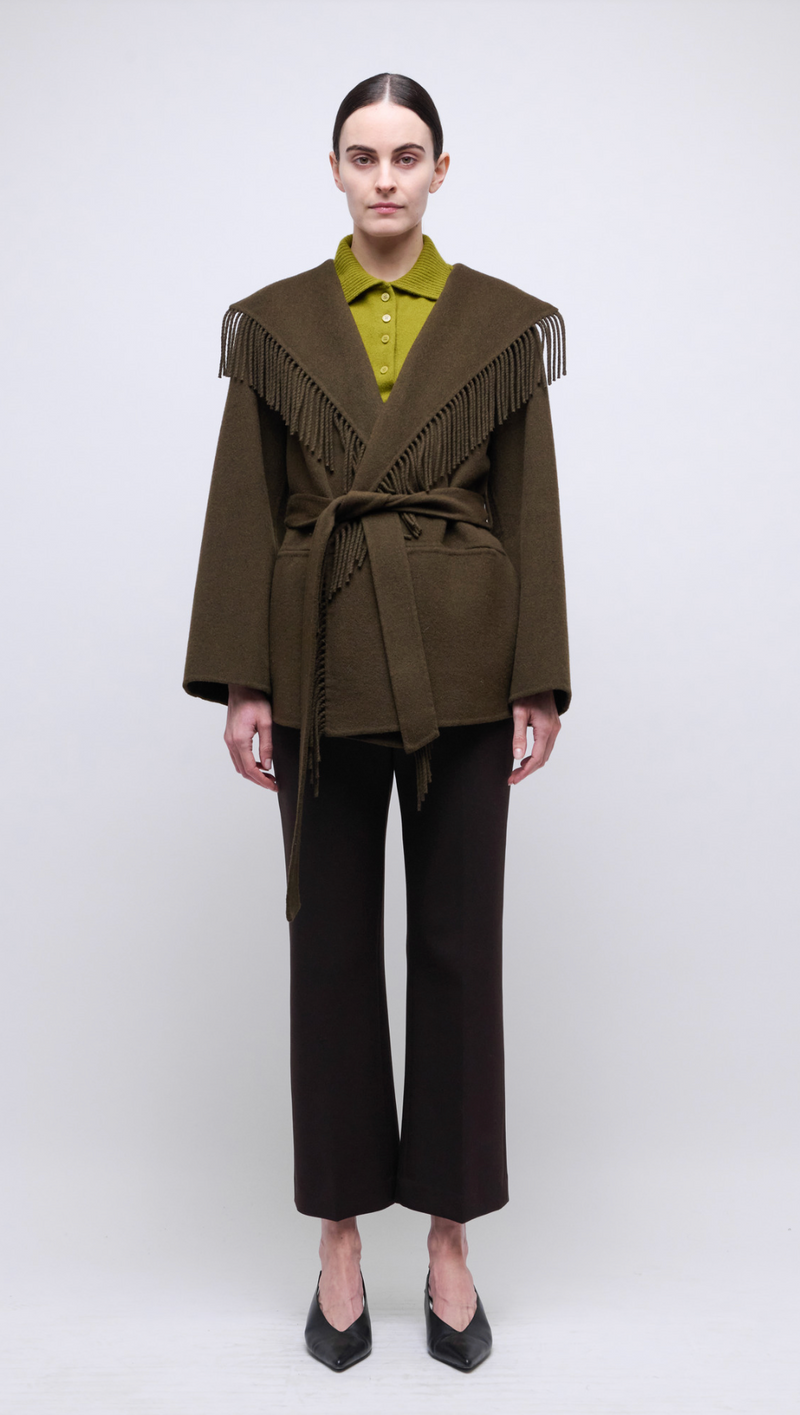 Rowen Fringe Jacket in Alligator