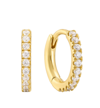 Everyday CZ Huggie Earrings - Yellow