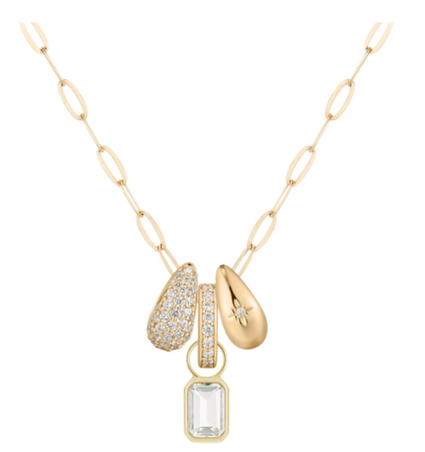 Lucy CZ Charm Necklace Length 16" -18"