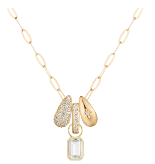 Lucy CZ Charm Necklace Length 16" -18"