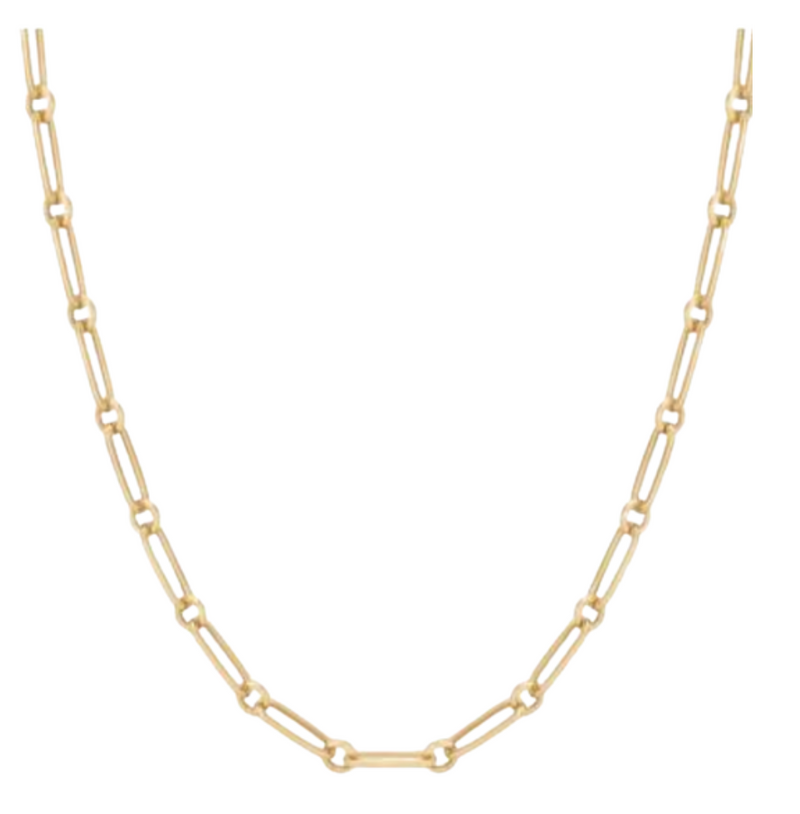 Callie Paperclip Chain Necklace Length 16" -18"