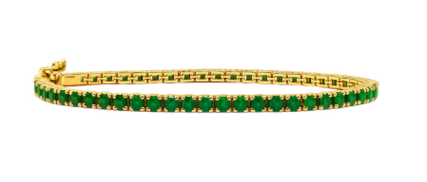 Emerald CZ Tennis Bracelet - 7"
