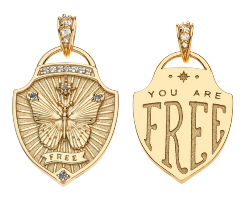 FREE Shield Pendant - 16-18" Rolo Chain