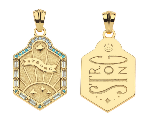 STRONG Shield Pendant - 16-18" Rolo Chain