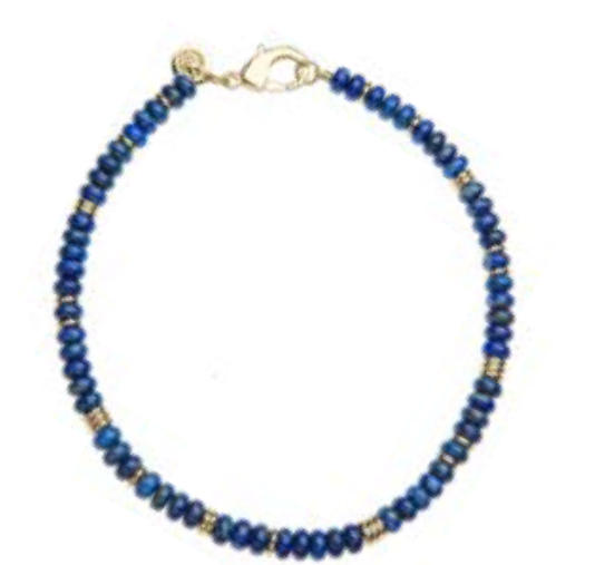 Gumdrop Beaded Necklace in Lapis