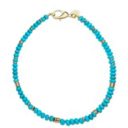 Gumdrop Beaded Necklace in Turquoise