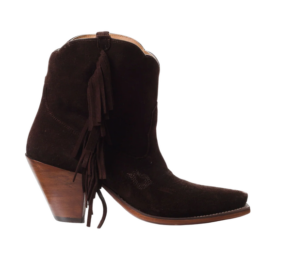 Spirit Bootie in Chocolate Suede