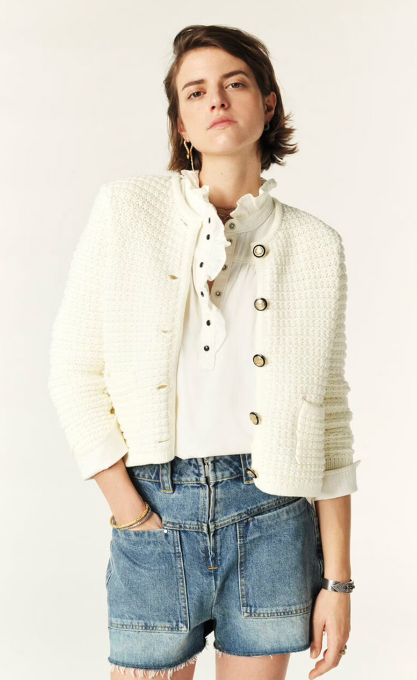 Gaspard Cardigan in Off White