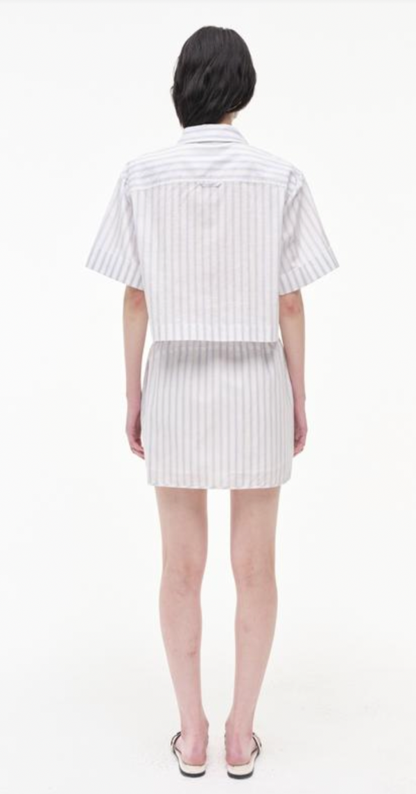 Catherine Skirt in French Blue Stripe