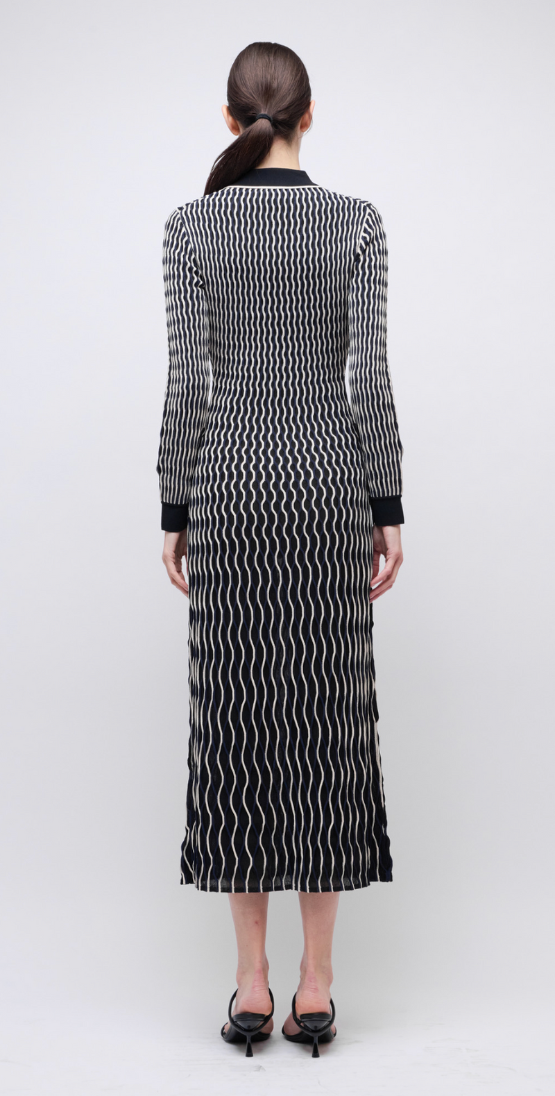 Kassidy Polo Midi Dress in Black Multi