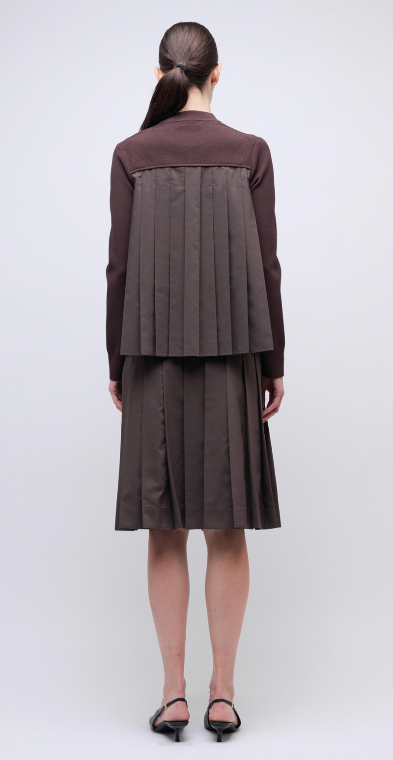 Eleanore Pleated Top in Chocolate