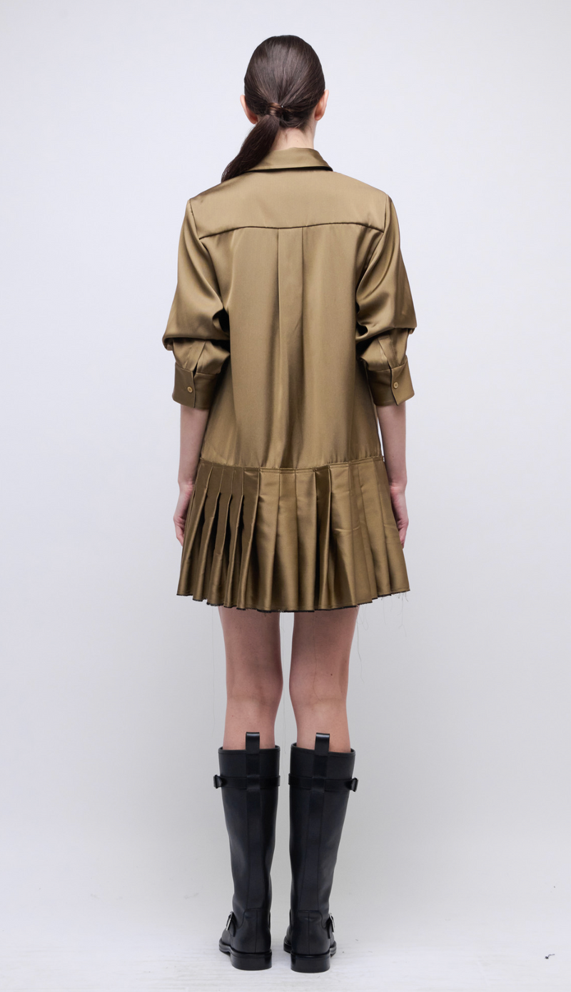 Regina Mini Dress in Bronze Multi