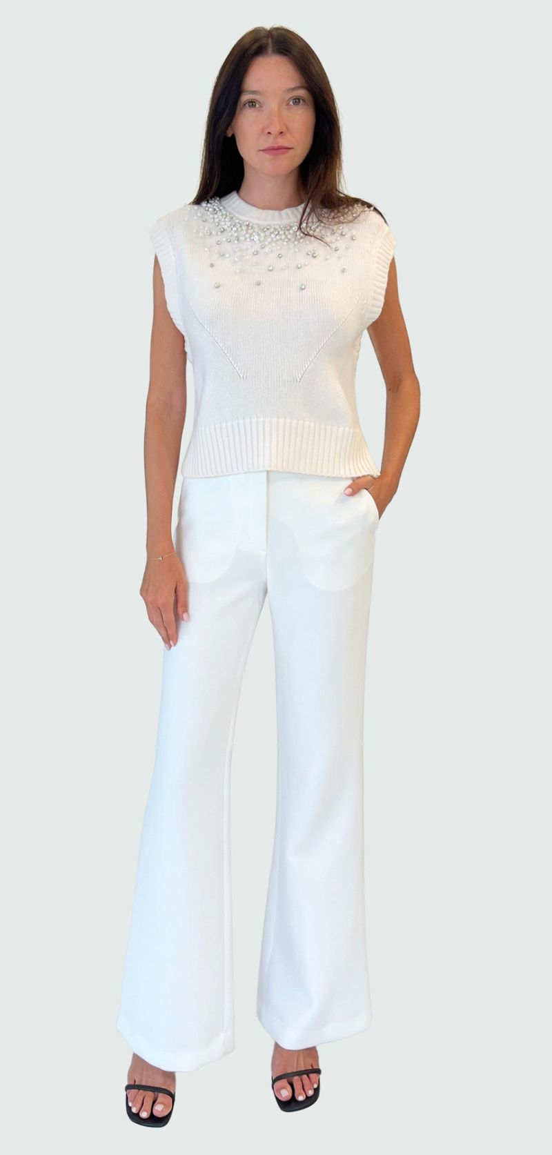 Candra Vest in Ivory