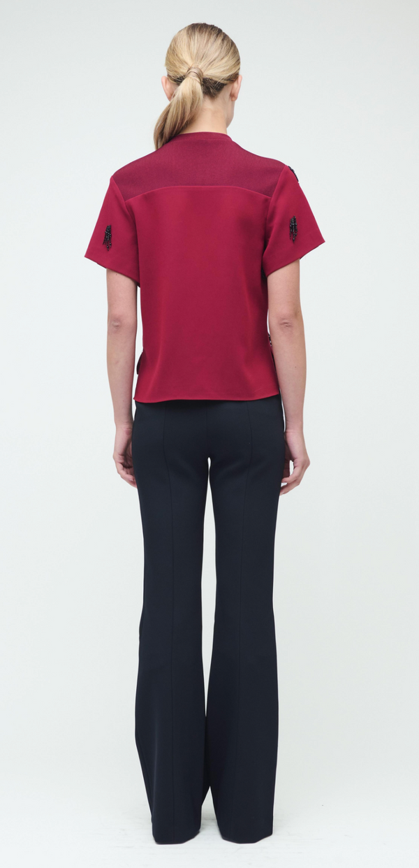 Abelia Shirt in Oxblood