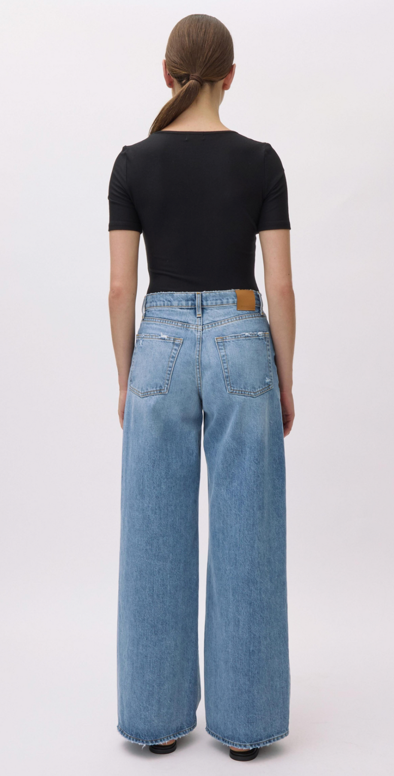 Adalynn U-Neck Bodysuit in Black