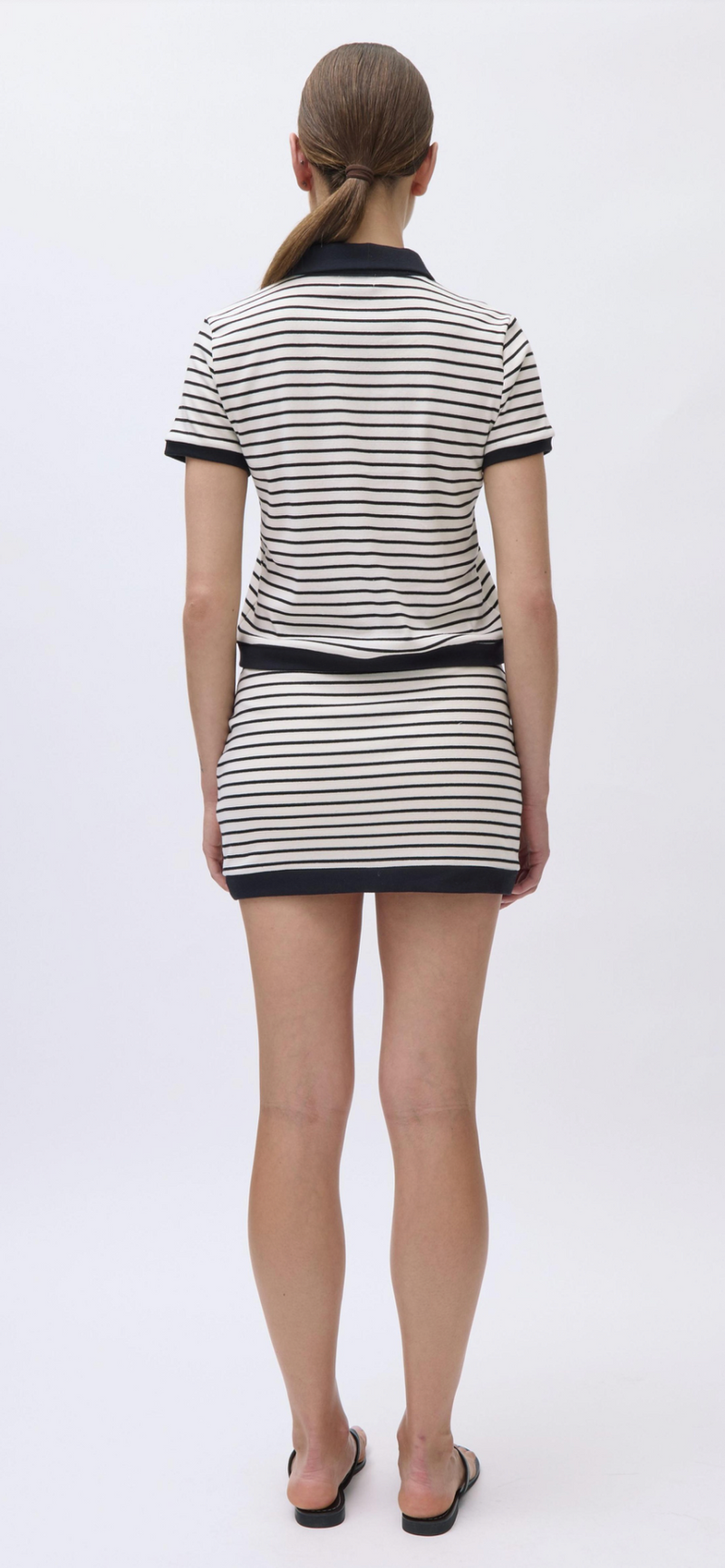 Culllen Polo in White Stripe