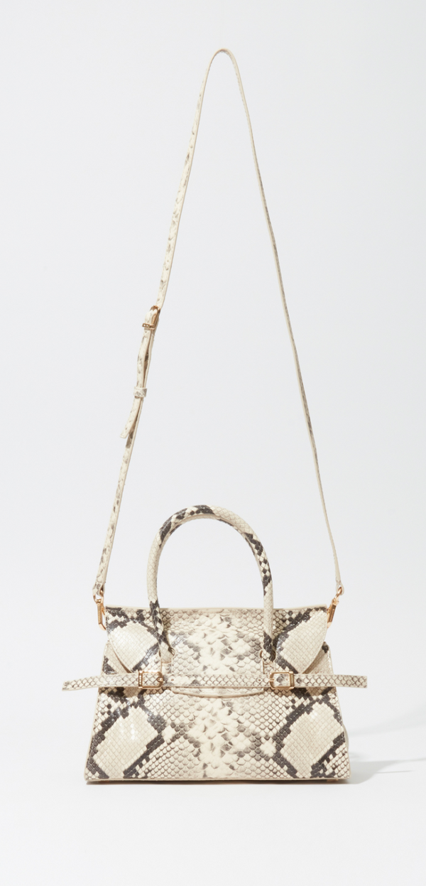 River Small Top Handle Bag in Snake Print