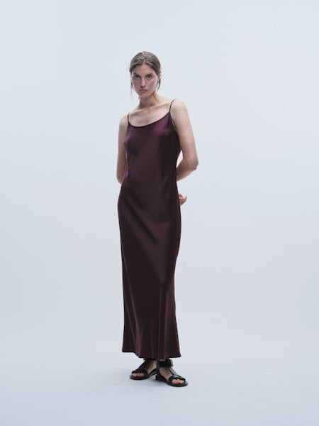 Haley Slip Dress in Grape