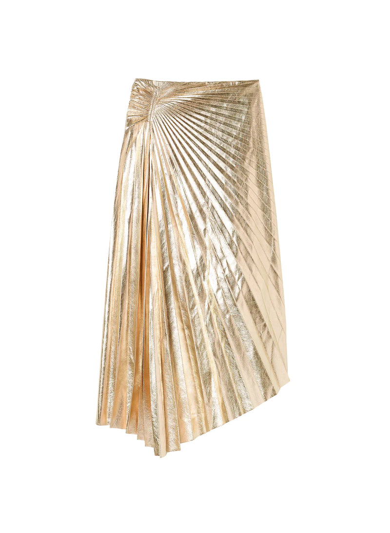 Tori Skirt in Pale Gold