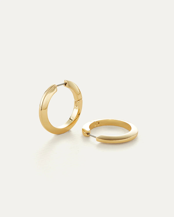 Toni Hinged Hoop Earrings in Gold