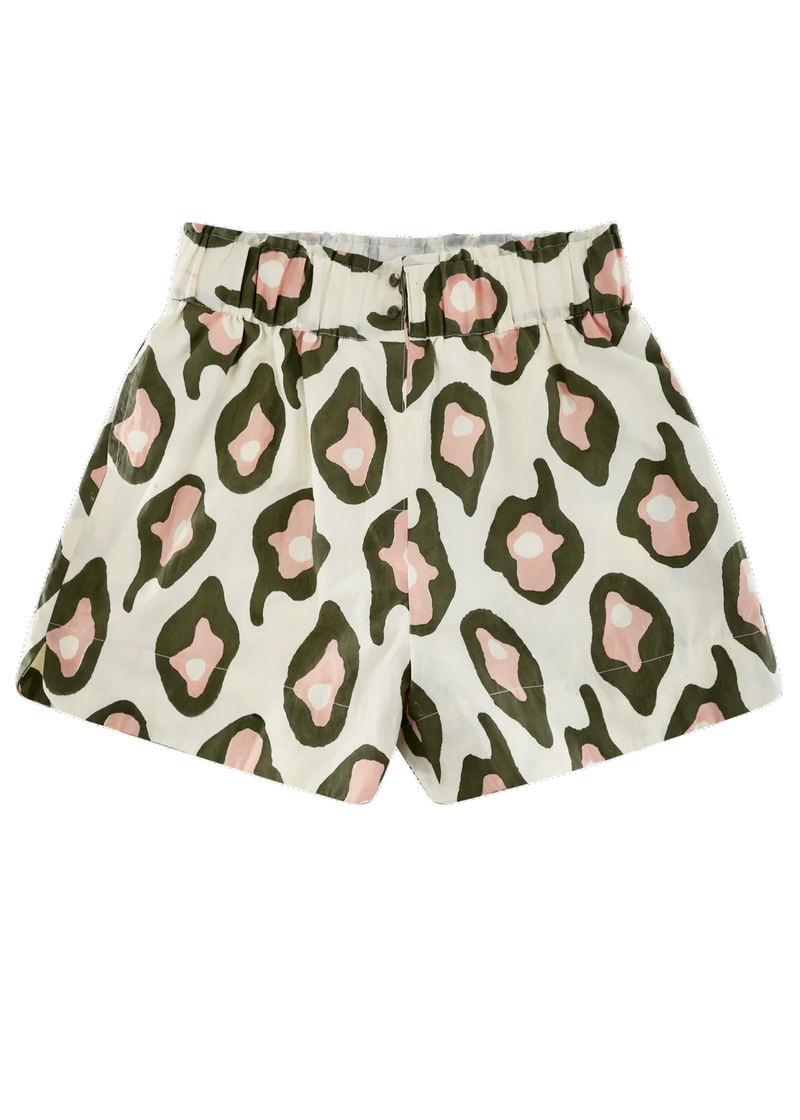 Track Shorts in Oyster Print