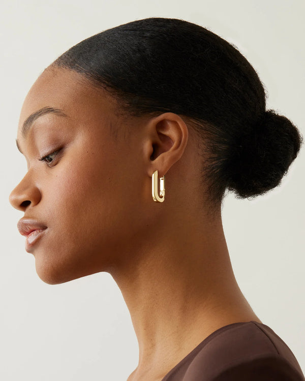 U-Link Earrings in Gold