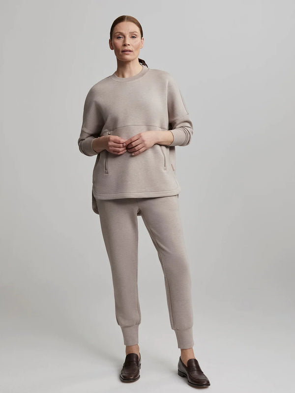The Slim Cuff Pant 27.5" in Taupe Marl