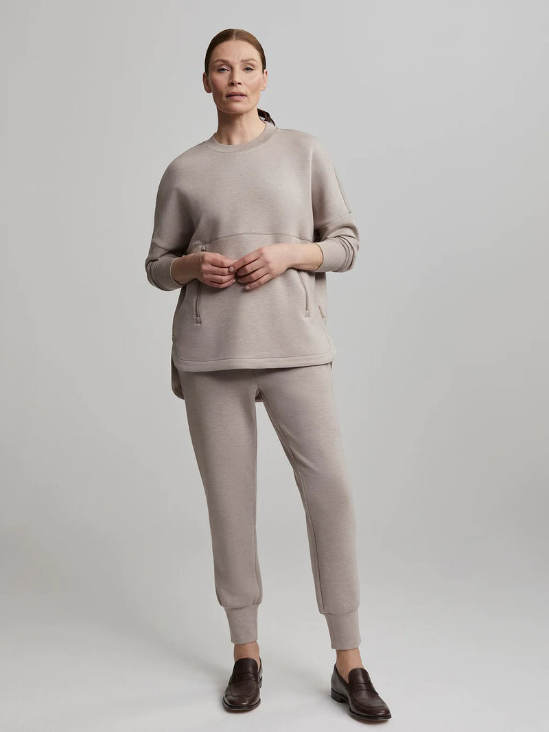 The Slim Cuff Pant 27.5 in Taupe Marl
