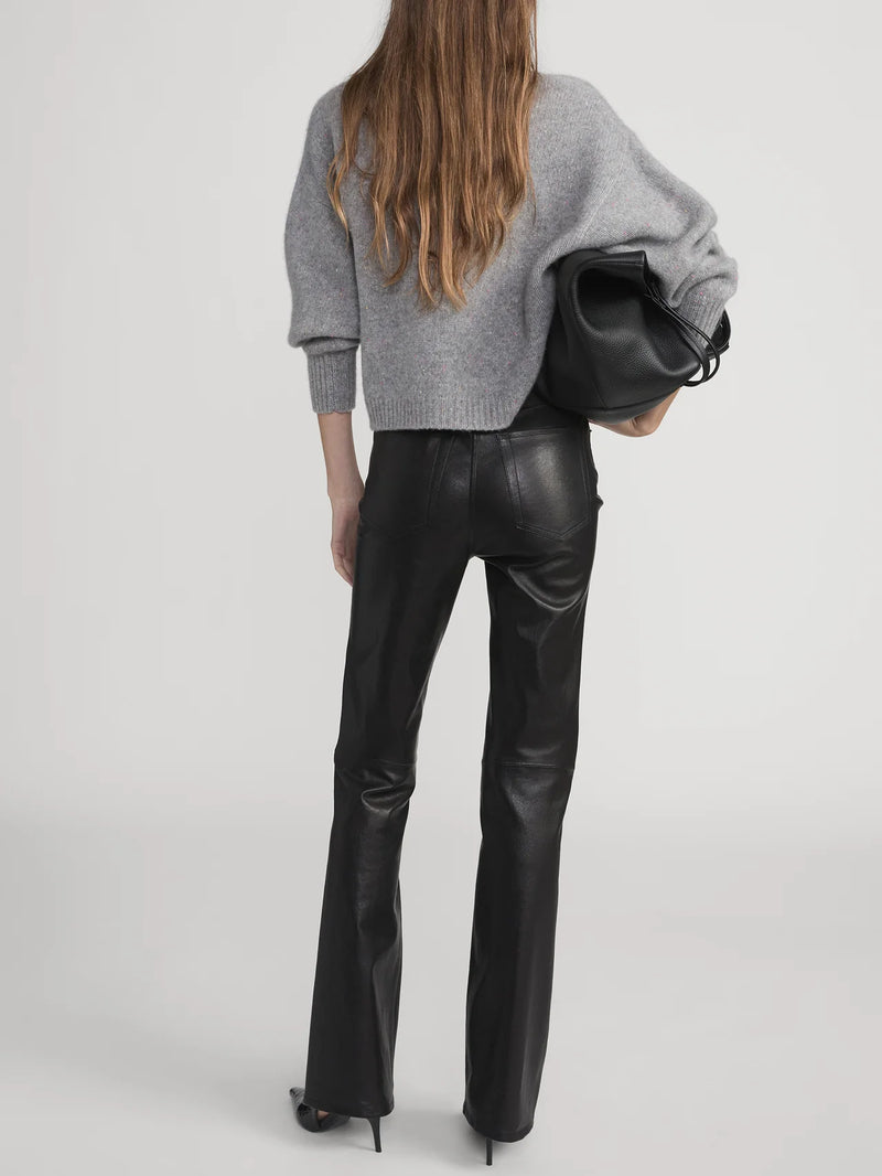 Cashmere Fleck Cardigan in Silver