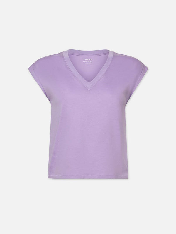 Easy V-Neck Tee in Lilac