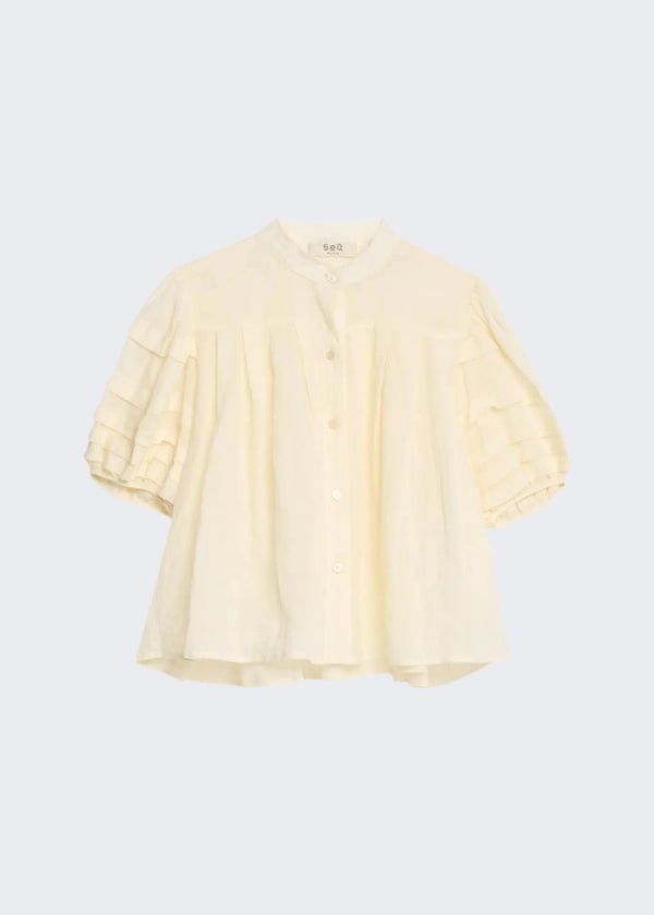 Renata Puff Sleeve Top in Cream