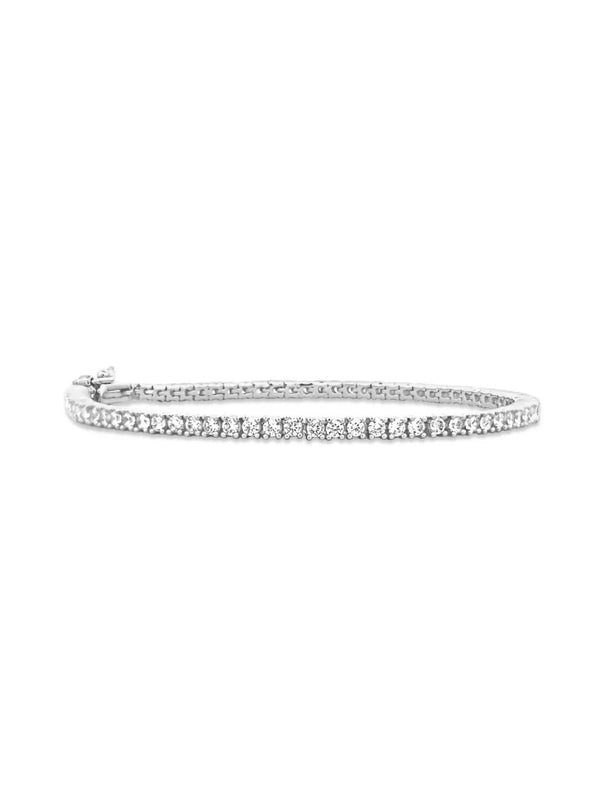 CZ Tennis Bracelet - Medium - Silver / 6"