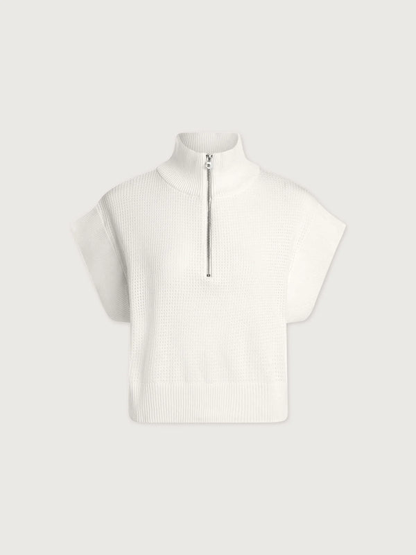 Fulton Cropped Knit in White
