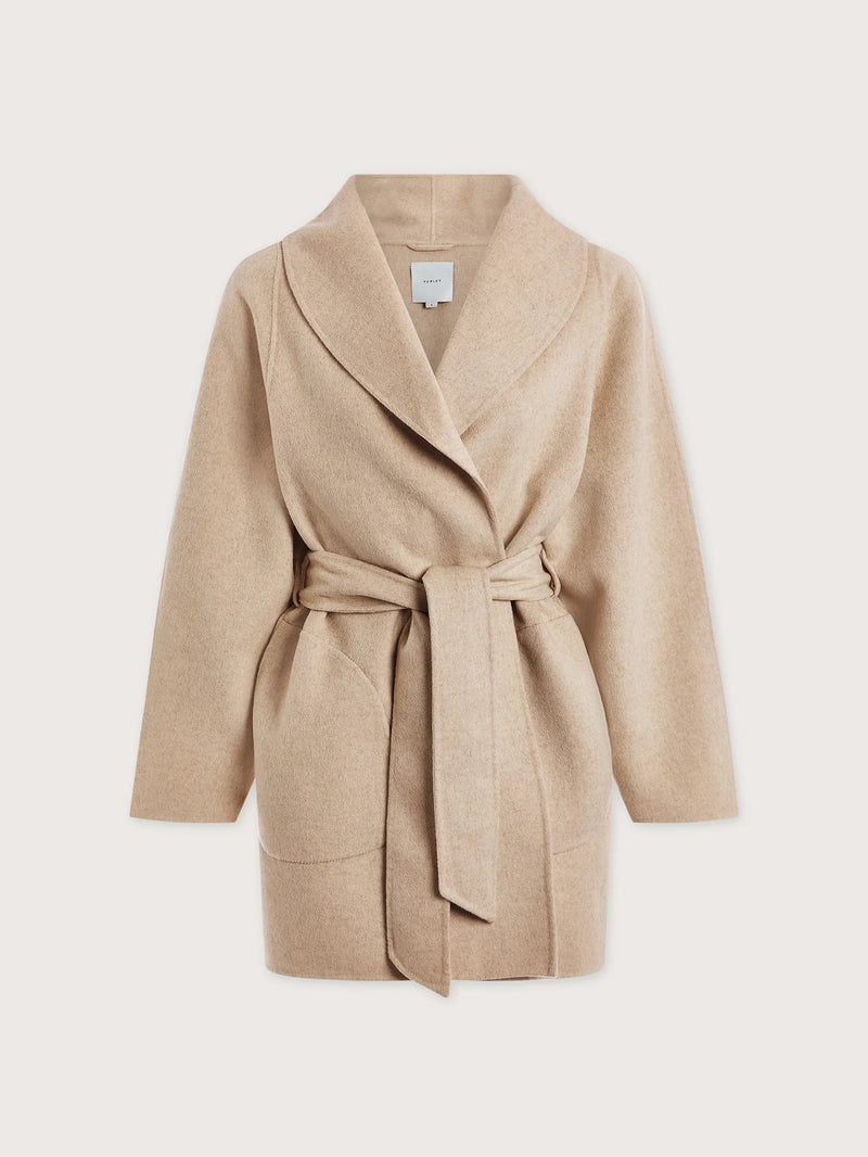 Edgemere Wrap Jacket in Pumice Stone Marl