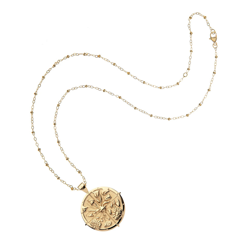 HOPE JW Original Pendant Coin - 16-18" Adjustable Beaded Satellite Chain