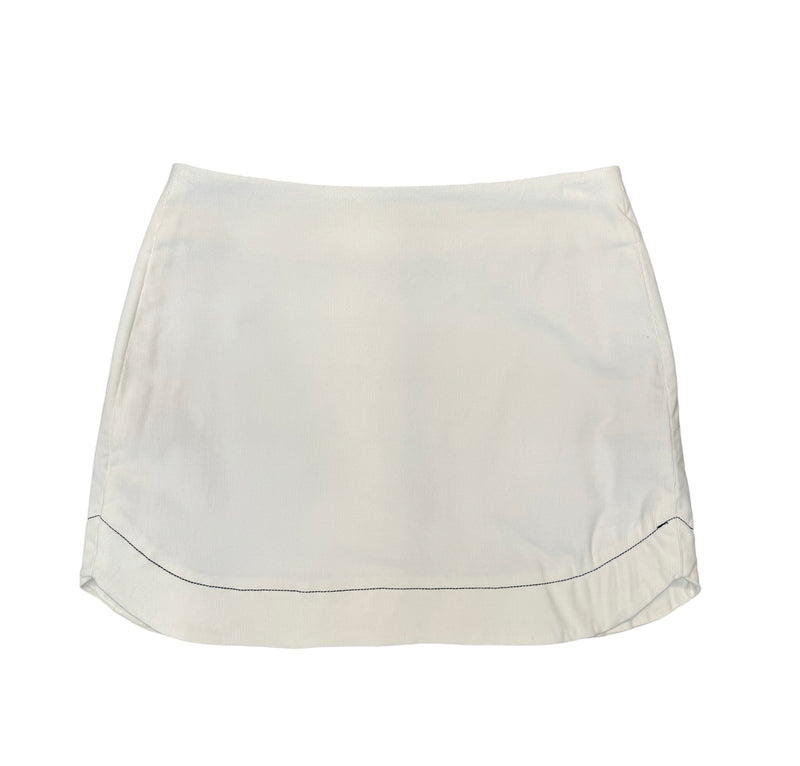 Sunnie Skirt in White Corduroy