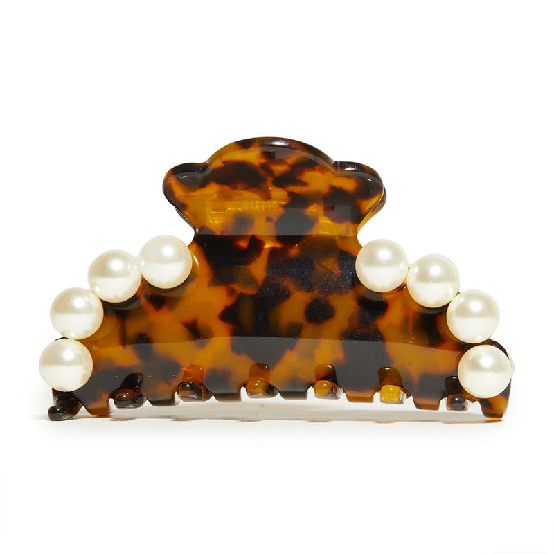 Medium Pearl Claw Clip in Tortoise