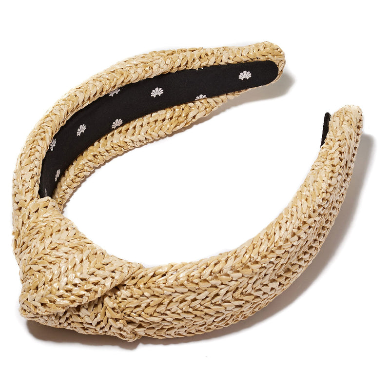 Raffia Knotted Headband in Natural