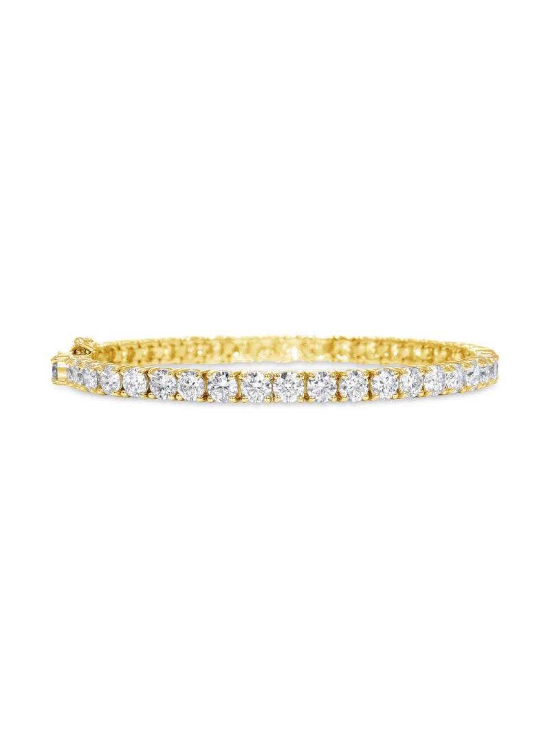 CZ Tennis Bracelet - Large - Yellow / 6"