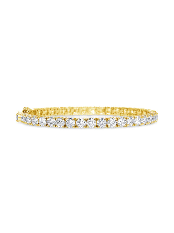 CZ Tennis Bracelet - Large - Yellow / 7"