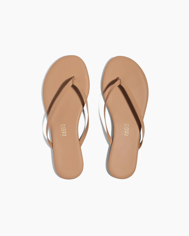 Leather Flip Flops in Cocobutter