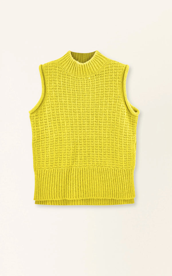 Aspen Sweater Vest in Citronelle