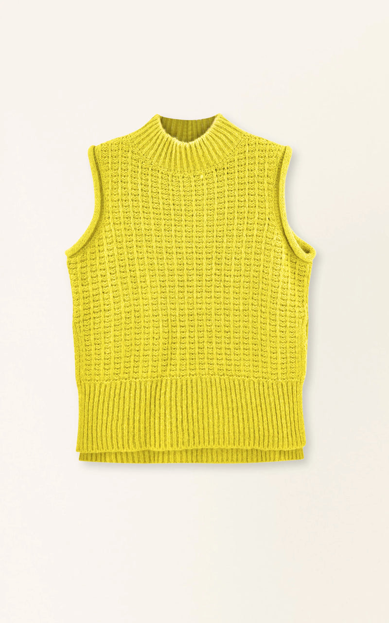 Aspen Sweater Vest in Citronelle