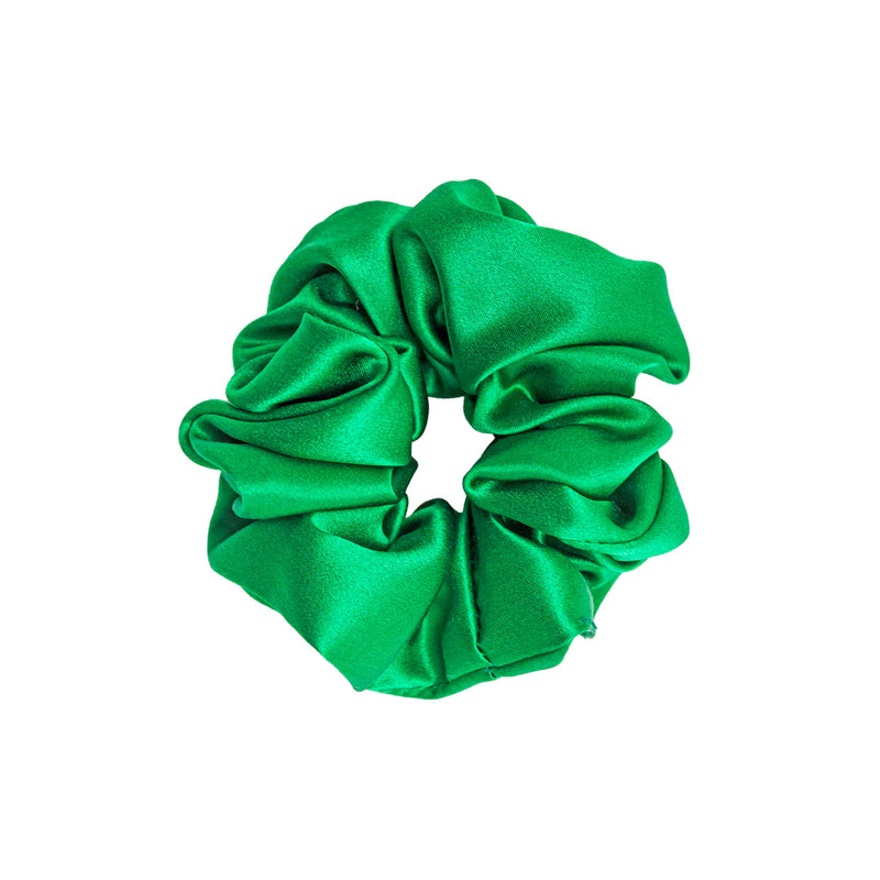 Silk Scrunchie in Electric Green