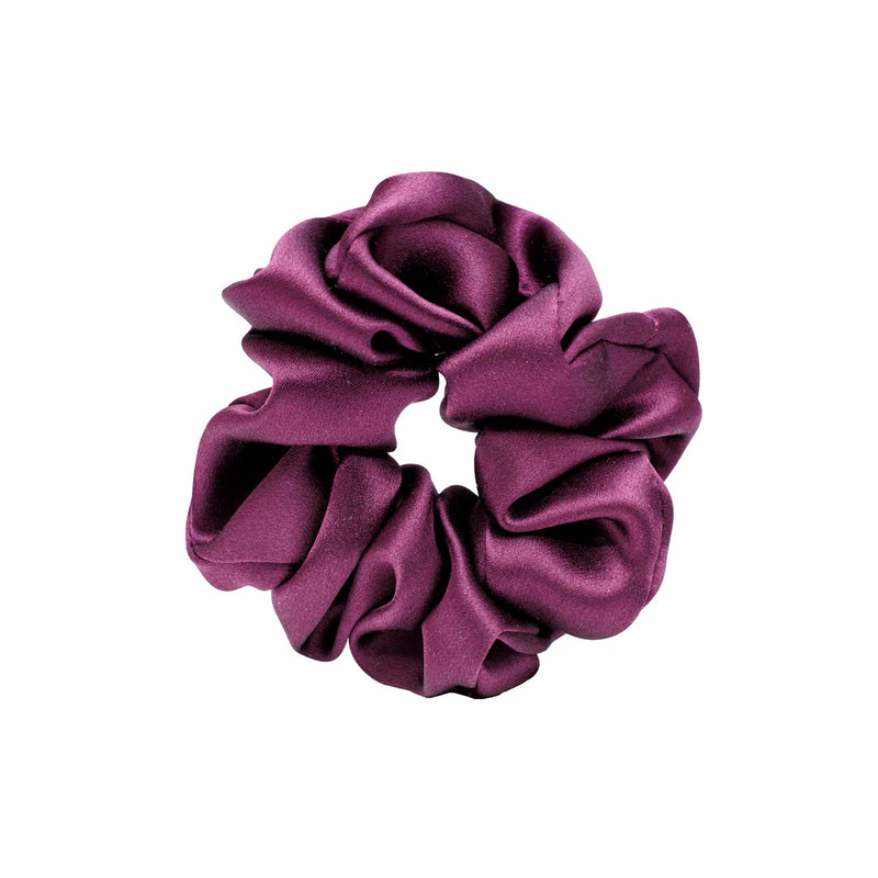Silk Scrunchie in Dark Purple