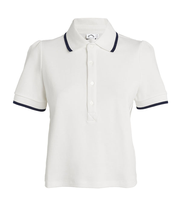 Bounce Birdie Crop Polo in White